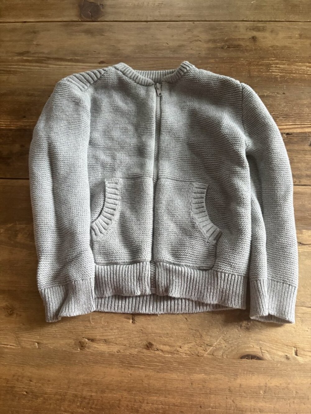 Cat & Jack Gray Knit Full-Zip Cardigan Sweater Toddler 5T